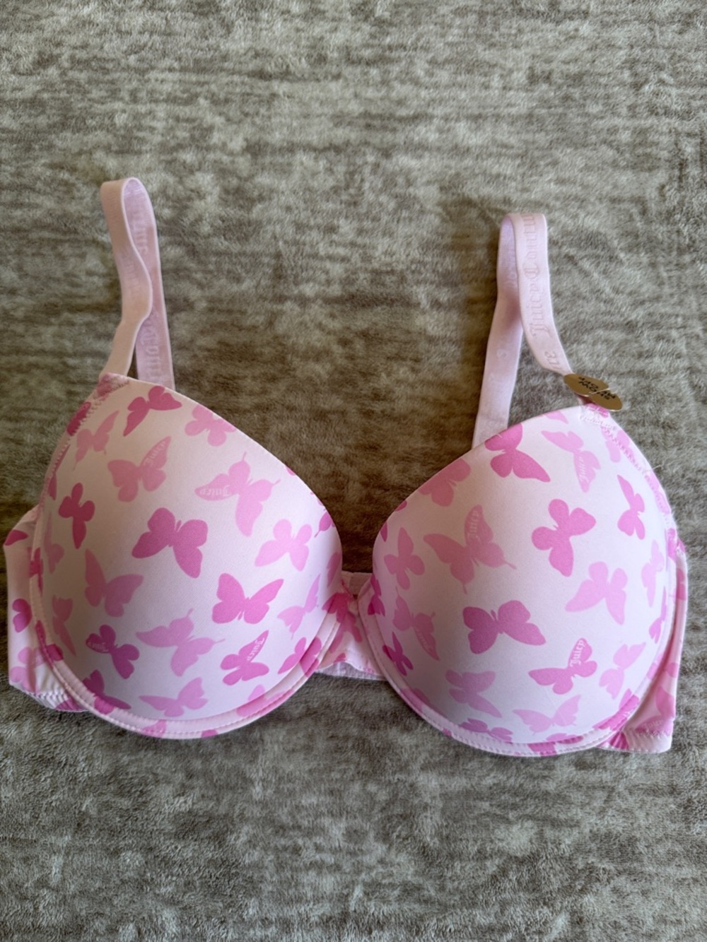 Juicy Couture Pink Butterfly Print Bra